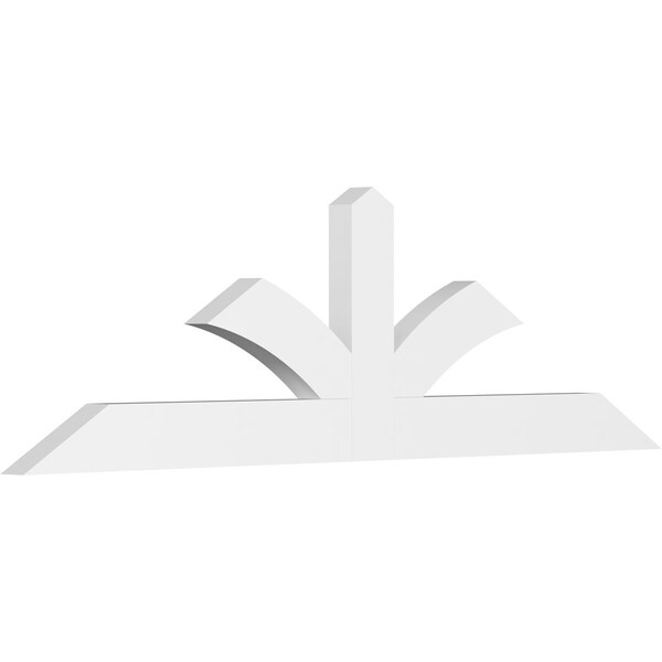 Ekena Millwork Richland Architectural Grade PVC Gable Bracket, 60"W x 17 1/2"H x 2"D x 4"F, 7/12 Pitch GBP060X18X0204RIC00 - main